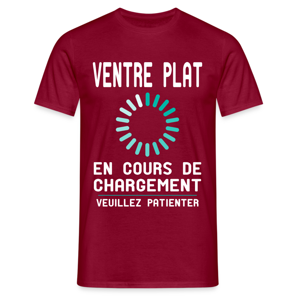 T-shirt Homme -  Ventre plat en cours de chargement - rouge brique