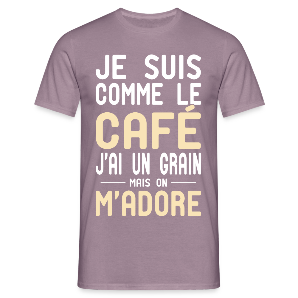 T-shirt Homme - J'ai un grain - Cadeau Humour - mauve gris 