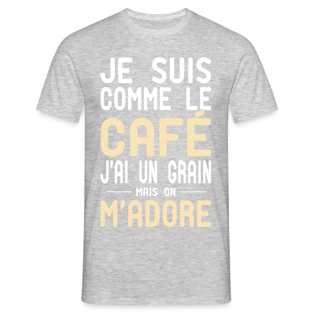 T-shirt Homme - J'ai un grain - Cadeau Humour - gris chiné