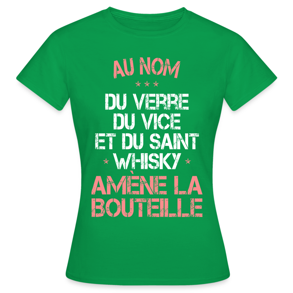 T-shirt Femme - Au nom du saint Whisky - vert