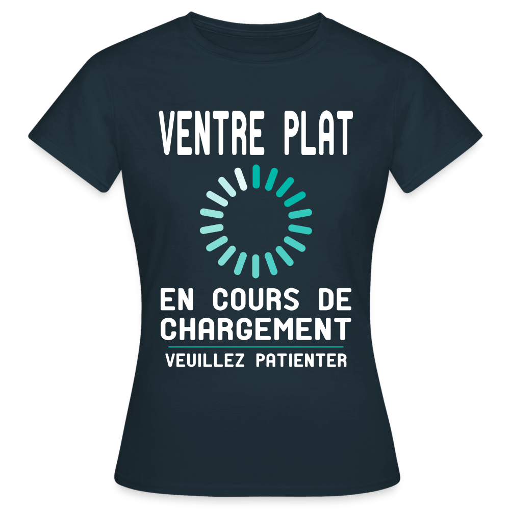 T-shirt Femme - Ventre plat en cours de chargement - marine